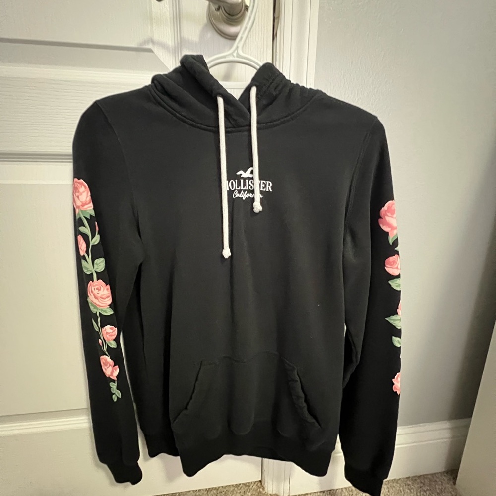 Black Hollister Rose Hoodie